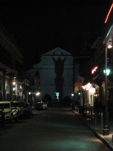 Shadow on church